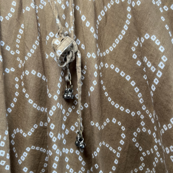 White Stag Maxi Skirt White Sequin Brown Cotton Boho Woman’s Size XL Vintage 90s - Picture 3 of 11